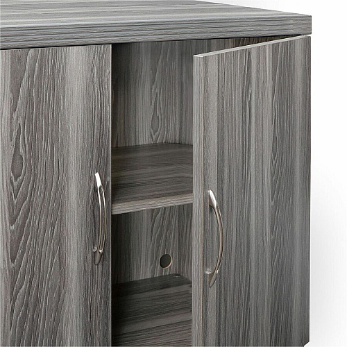Safco Aberdeen Series Storage Cabinet 26.1" Height x 14.9" Width0.7" Thickness Door, 24.7" Height x 34.6" Width x 16.7" Depth Interior Cabinet, 29.5" Height x 36" Width x 18" Depth Cabinet - 2 Door(s) - 1 Shelve(s) - Material: Medium Density Fibe (ASCLGS)