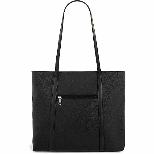 bugatti Pure Carrying Case (Tote) for 14" - Black Damage Resistant, Scratch Resistant, Scuff Resistant - Vegan Leather Body - Felt Interior Material - Shoulder Strap, Handle, Trolley Strap - 13.3" Height x 15" Width x 6.3" Depth - Female - 1 (LBG5054BUBK)