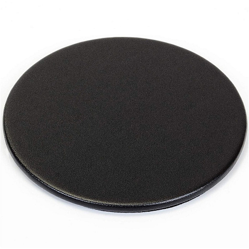 Dacasso Leather Round Coaster Set Round - Black - Top Grain Leather - 1Each - 1 Each (A1035)