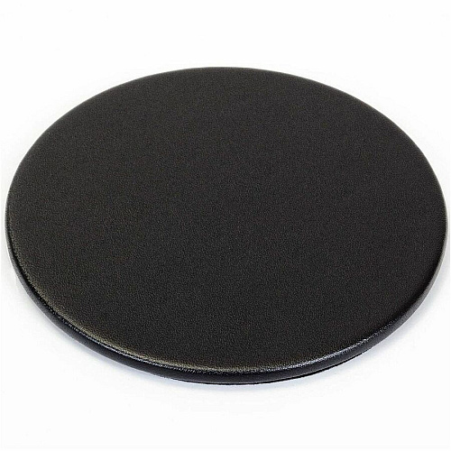 Dacasso Leather Round Coaster Set Round - Black - Top Grain Leather - 1Each - 1 Each (A1058)