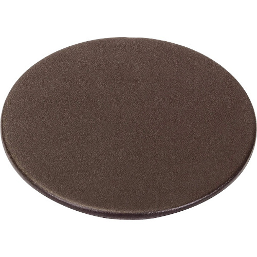 Dacasso Leather Round Coaster Set Round - Chocolate Brown - Top Grain Leather - 1Each - 1 Each (A3435)