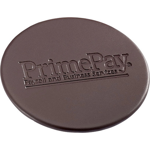 Dacasso Leather Round Coaster Set Round - Chocolate Brown - Top Grain Leather - 1Each - 1 Each (A3435)