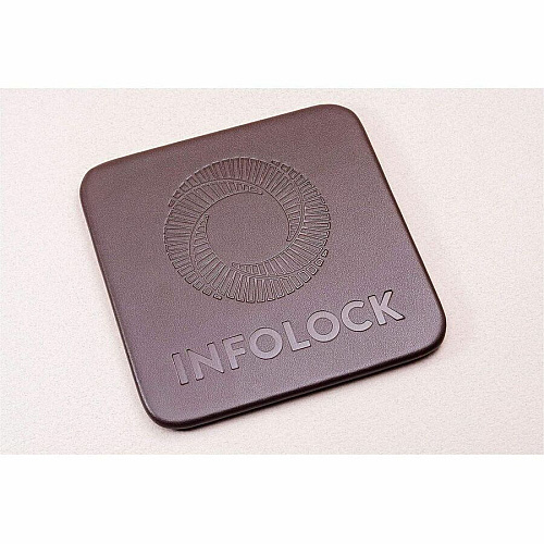 Dacasso Leatherette Square Coaster Set Square - Chocolate Brown - Leatherette - 1Each - 1 Each (A3343)