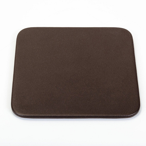 Dacasso Leatherette Square Coaster Set Square - Chocolate Brown - Leatherette - 1Each - 1 Each (A3343)
