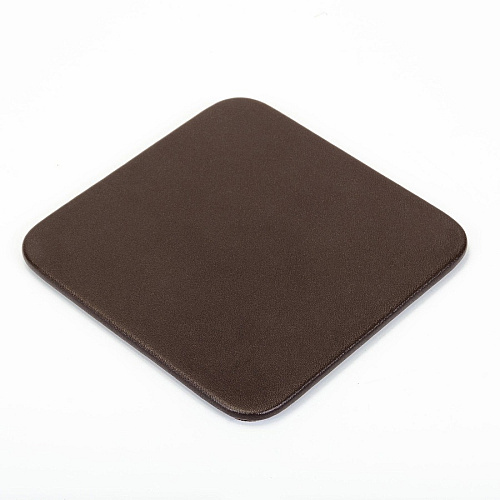 Dacasso Leatherette Square Coaster Set Square - Chocolate Brown - Leatherette - 1Each - 1 Each (A3343)