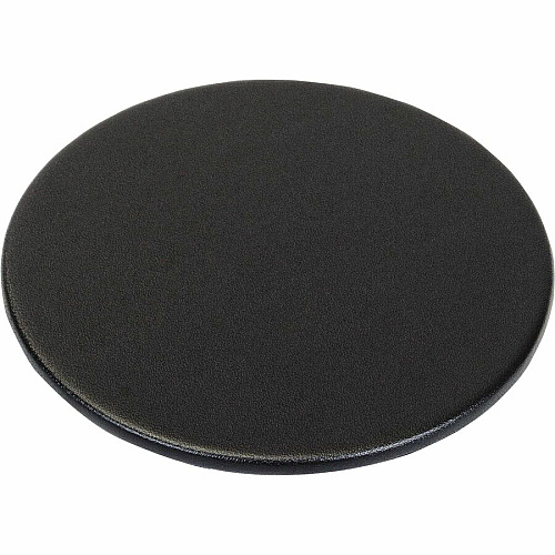 Dacasso Leatherette Round Coaster Set Round - Black - Leatherette - 1Each - 1 Each (A1335)