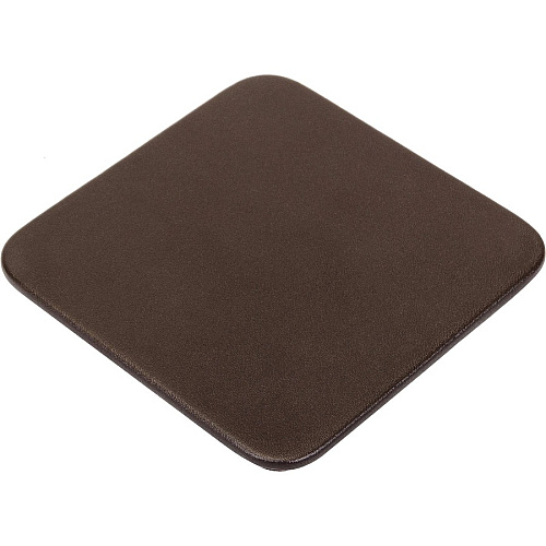 Dacasso Leather Square Coaster Set Square - Chocolate Brown - Top Grain Leather - 1Each - 1 Each (A3443)