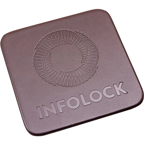 Dacasso Leather Square Coaster Set Square - Chocolate Brown - Top Grain Leather - 1Each - 1 Each (A3443)
