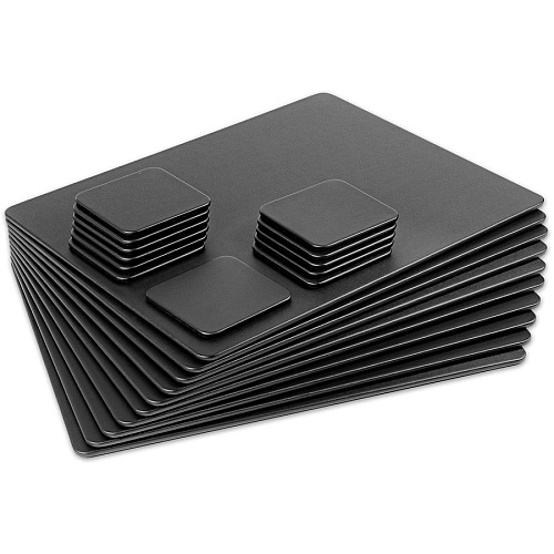 Dacasso Leatherette Conference Room Set Leatherette, Velveteen - Black - 1 Each (D1050)