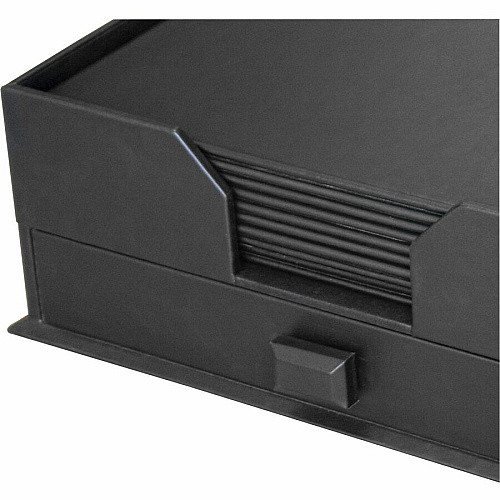 Dacasso Leatherette Combination Conference Room Set Rectangular - 17" Width - Leatherette, Velveteen - Black - 1 Each (D1060)
