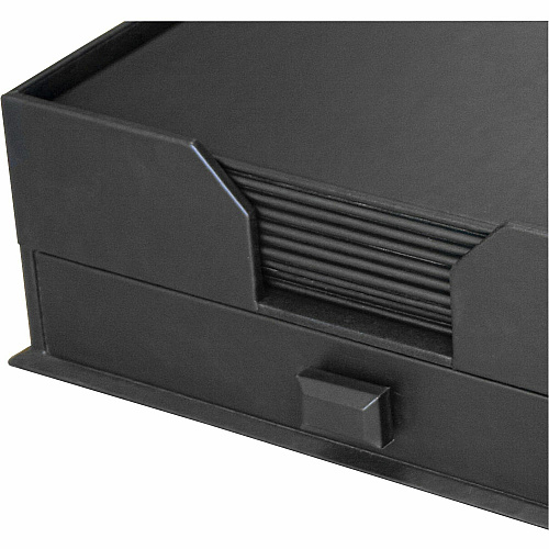 Dacasso Leatherette Combination Conference Room Set Rectangular - 17" Width - Leatherette, Velveteen - Black - 1 Each (D1060)