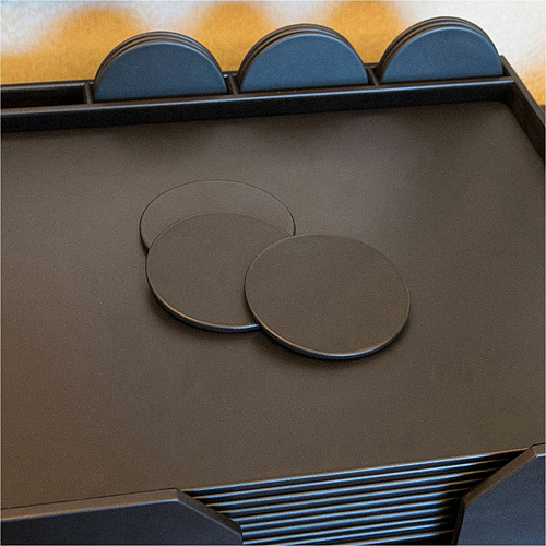 Dacasso Leatherette Combination Conference Room Set Rectangular - 17" Width - Leatherette, Velveteen - Black - 1 Each (D1060)