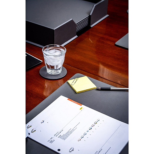 Dacasso Leatherette Conference Room Set Rectangular - 17" Width - Leatherette, Velveteen - Gray - 1 Each (D4251)