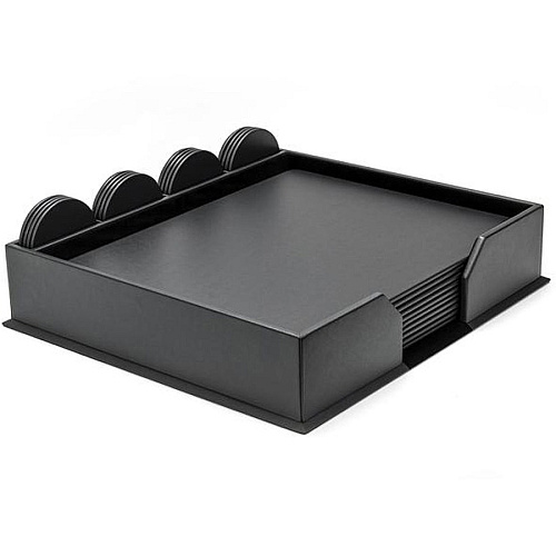 Dacasso Leatherette Conference Room Set Rectangular - 17" Width - Leatherette, Velveteen - Gray - 1 Each (D4251)