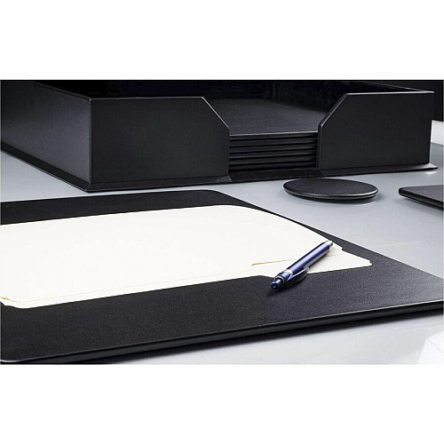 Dacasso Leatherette Deluxe Conference Room Set Rectangular - 17" Width - Leatherette, Velveteen - Black - 1 Each (D1061)