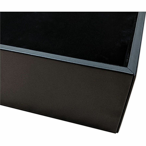 Dacasso Classic Leather Conference Pad Holder 20" Height x 16" Width - Leather, Felt, Fabric - Black - 1 Each (A1064)