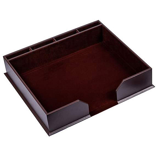 Dacasso Leatherette Conference Room Set Rectangular - 17" Width - Leatherette, Velveteen - Chocolate Brown - 1 Each (D3451)