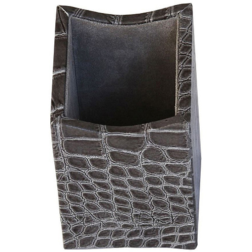 Protacini Castlerock Gray Italian Patent Leather Pencil Cup Italian Leather, Suede - Castlerock Gray - 1 Each (A6210)
