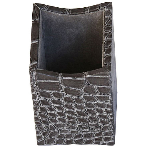 Protacini Castlerock Gray Italian Patent Leather Pencil Cup Italian Leather, Suede - Castlerock Gray - 1 Each (A6210)
