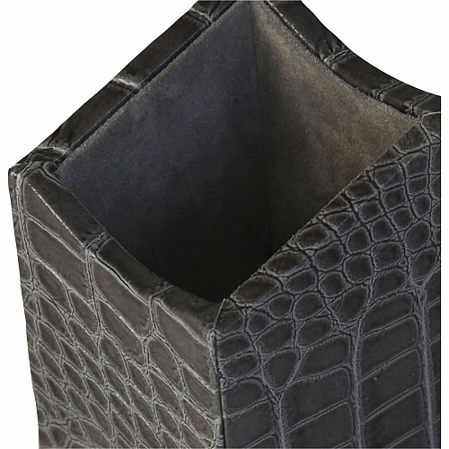 Protacini Castlerock Gray Italian Patent Leather Pencil Cup Italian Leather, Suede - Castlerock Gray - 1 Each (A6210)
