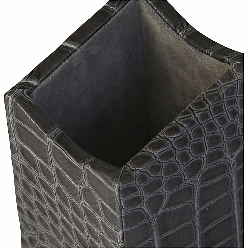 Protacini Castlerock Gray Italian Patent Leather Pencil Cup Italian Leather, Suede - Castlerock Gray - 1 Each (A6210)
