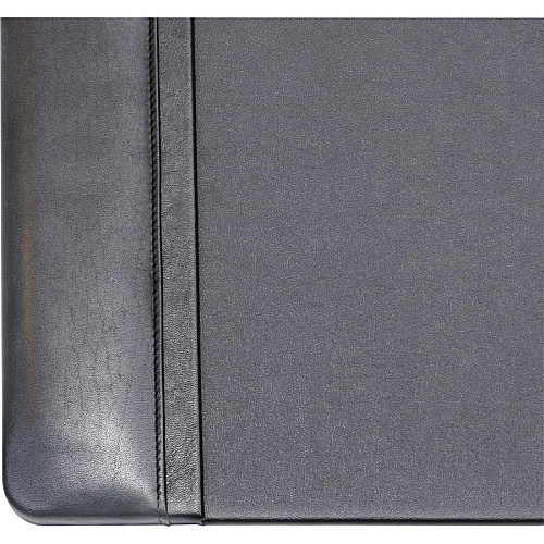 Dacasso Leather Calendar Desk Pad Rectangular - 34" Width - 12 Sheets - Top Grain Leather, Velveteen - Black - 1 Each (P1050)