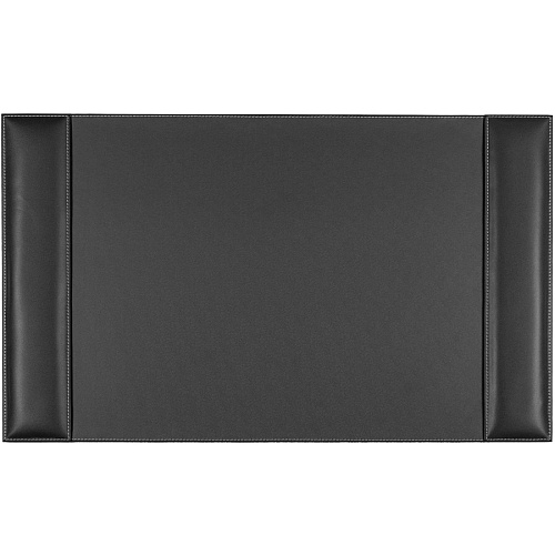 Dacasso Rustic Leather Calendar Desk Pad Rectangular - 12 Sheets - Top Grain Leather, Velveteen - Rustic Black - 1 Each (P1250)