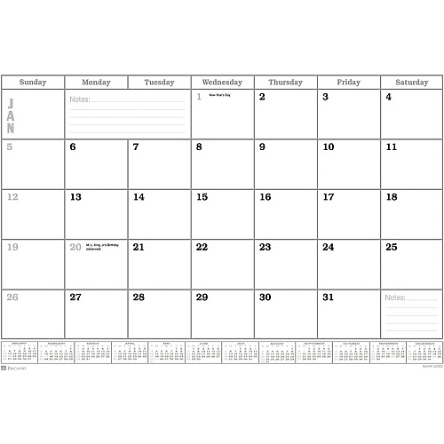 Dacasso Leather Calendar Desk Pad Rectangular - 12 Sheets - Top Grain Leather, Velveteen - Burgundy - 1 Each (P7050)
