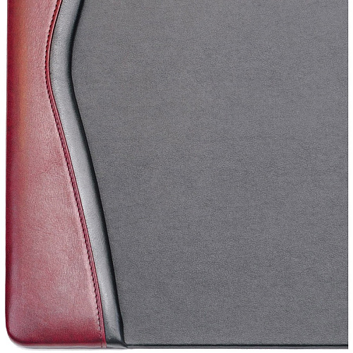Dacasso Leather Calendar Desk Pad Rectangular - 12 Sheets - Top Grain Leather, Velveteen - Burgundy - 1 Each (P7050)