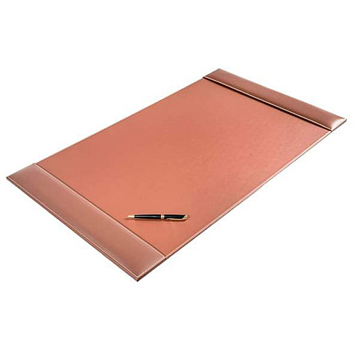 Dacasso Rustic Leather Calendar Desk Pad Rectangular - 12 Sheets - Top Grain Leather, Velveteen - Rustic Brown - 1 Each (P3250)