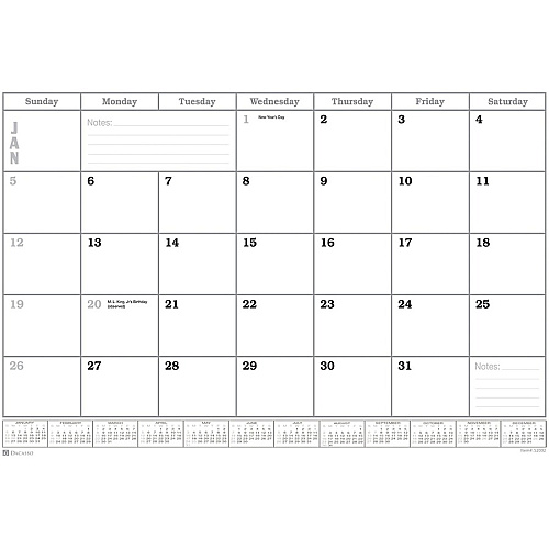 Dacasso Rustic Leather Calendar Desk Pad Rectangular - 12 Sheets - Top Grain Leather, Velveteen - Rustic Brown - 1 Each (P3250)