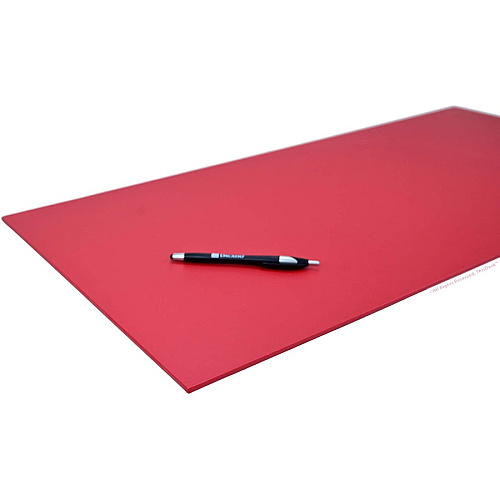 Dacasso 5-piece Home/Office Leather Desk Accessory Set Velveteen, PU Leather - Red - 1 Each (K6602)