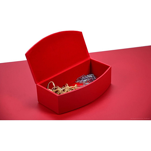 Dacasso 5-piece Home/Office Leather Desk Accessory Set Velveteen, PU Leather - Red - 1 Each (K6602)