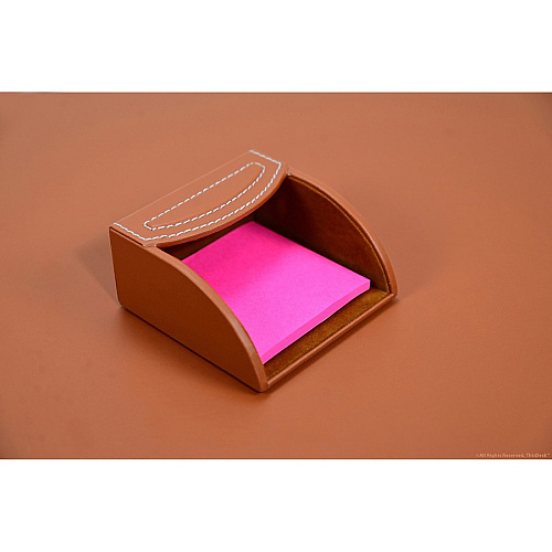 Dacasso 5-piece Home/Office Leather Desk Accessory Set Velveteen, PU Leather - Tan - 1 Each (K6502)