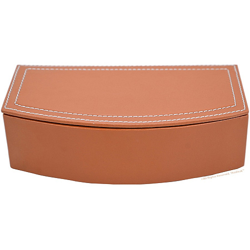Dacasso 5-piece Home/Office Leather Desk Accessory Set Velveteen, PU Leather - Tan - 1 Each (K6502)