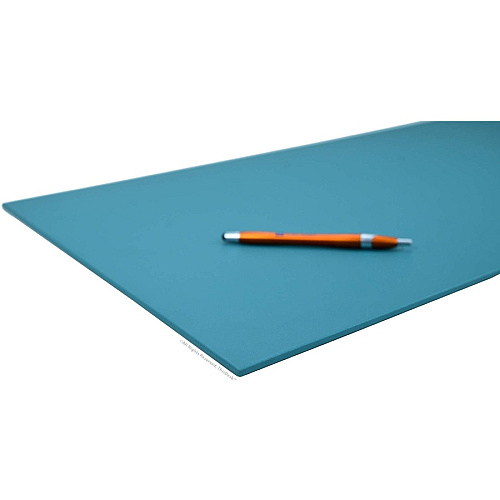 Dacasso 5-piece Home/Office Leather Desk Accessory Set Velveteen, PU Leather - Teal - 1 Each (K7202)