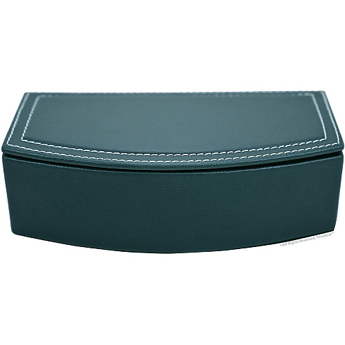 Dacasso 5-piece Home/Office Leather Desk Accessory Set Velveteen, PU Leather - Forest Green - 1 Each (K7802)