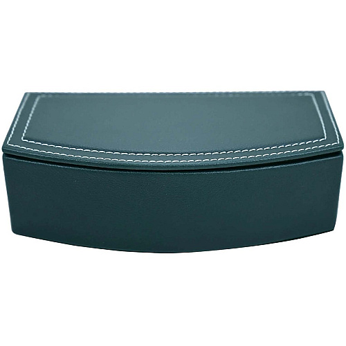 Dacasso 5-piece Home/Office Leather Desk Accessory Set Velveteen, PU Leather - Forest Green - 1 Each (K7802)