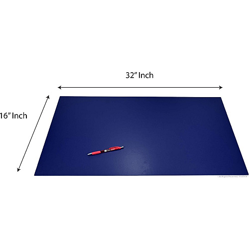 Dacasso 5-piece Home/Office Leather Desk Accessory Set Velveteen, PU Leather - Navy Blue - 1 Each (K7402)