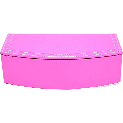 Dacasso 5-piece Home/Office Leather Desk Accessory Set Velveteen, PU Leather - Pink - 1 Each (K7902)