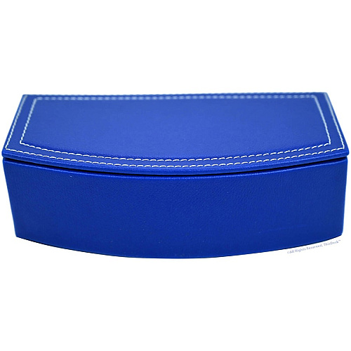 Dacasso 5-piece Home/Office Leather Desk Accessory Set Velveteen, PU Leather - Royal Blue - 1 Each (K7302)