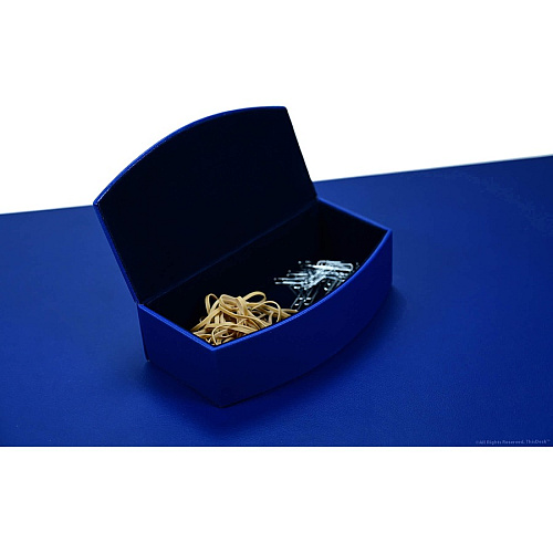 Dacasso 5-piece Home/Office Leather Desk Accessory Set Velveteen, PU Leather - Royal Blue - 1 Each (K7302)