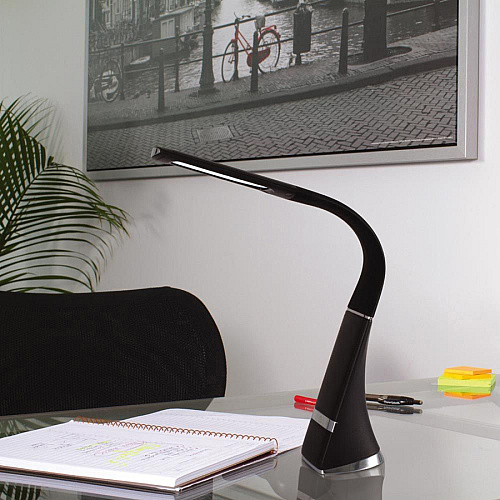 OttLite Wellness Desk Lamp LED Bulb - Rechargeable Battery, USB Charging - Desk Mountable - Black - for Home, Kitchen, Table (CS59G59SHPR)