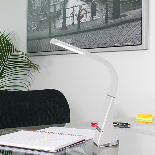 OttLite Wellness Desk Lamp LED Bulb - Rechargeable Battery, USB Charging - Desk Mountable - White - for Home, Kitchen, Table (CS59089SHPR)