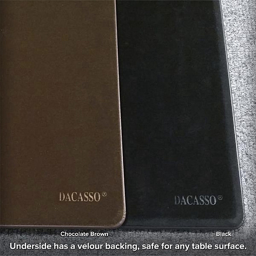 Dacasso Leather Lap Desk Pad Black - Leather, Felt - 1 Each (P1052)