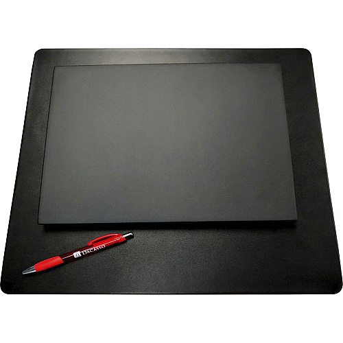 Dacasso Leather Lap Desk Pad Black - Leather, Felt - 1 Each (P1054)