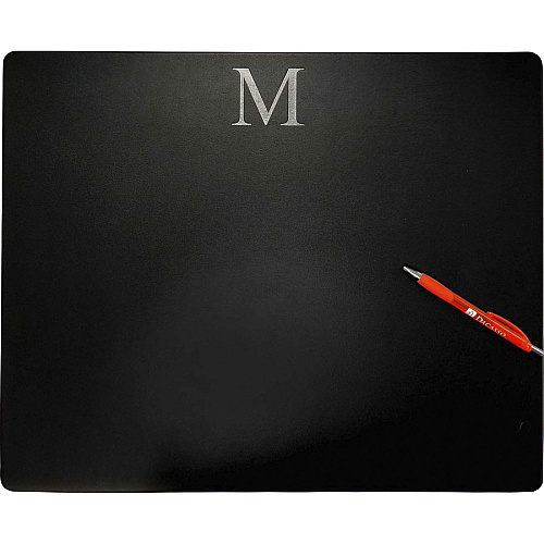 Dacasso Leather Lap Desk Pad Black - Leather, Felt - 1 Each (P1054)