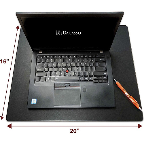 Dacasso Leatherette Lap Desk Pad Black - Leatherette, Felt - 1 Each (P1055)