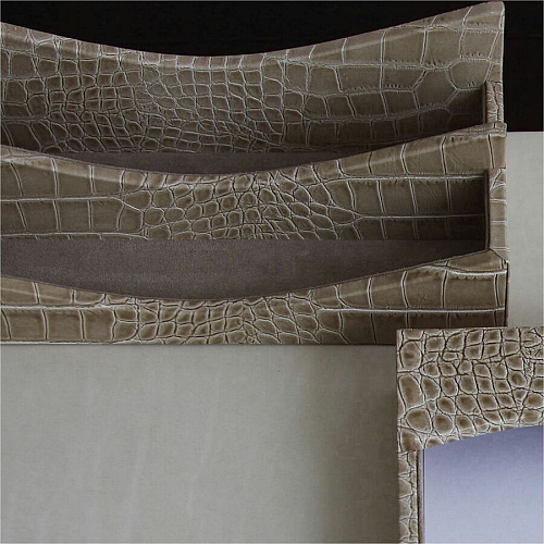 Protacini Breeze Beige Italian Patent Leather Letter Holder Italian Leather, Velveteen, Suede - Breeze Beige - 1 Each (A6308)