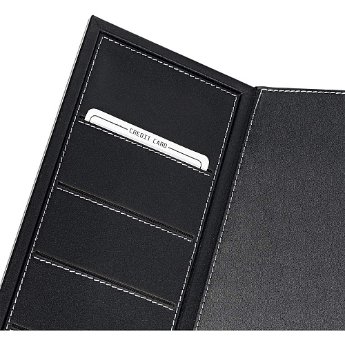 Dacasso Leather Folding Side Rails Desk Mat Rectangular - 34" Width - Top Grain Leather, Velveteen, Leatherette - Black - 1 Each (P1041)